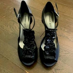 Madden girl black heels size 7.5